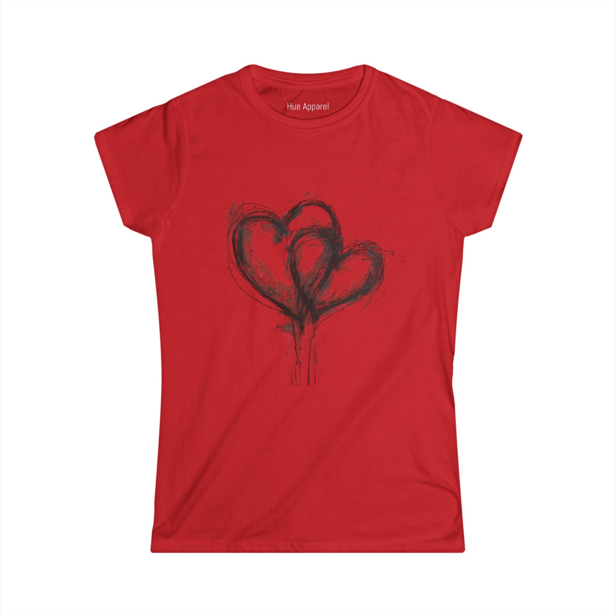 Love Hearts Women's Tee — Romantic Heart Graphic T-Shirt