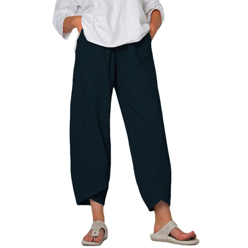 Cotton And Linen Pants For Women