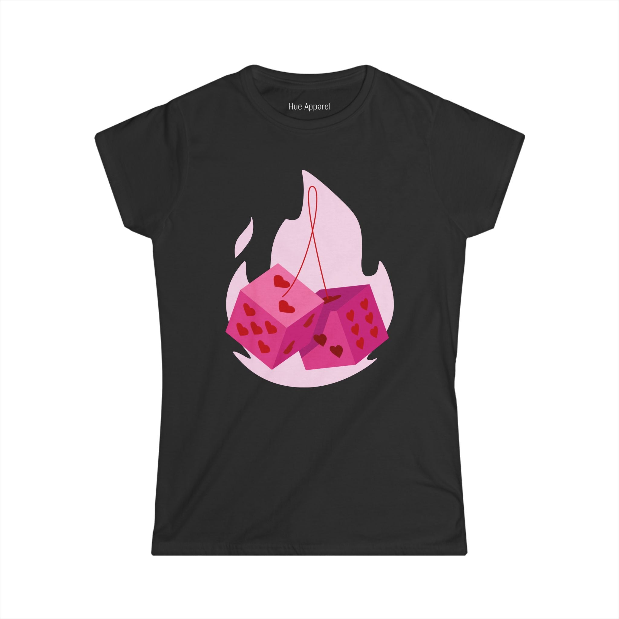 Cube Love Hearts Women's Tee — Cute Geometric Heart Graphic T-Shirt