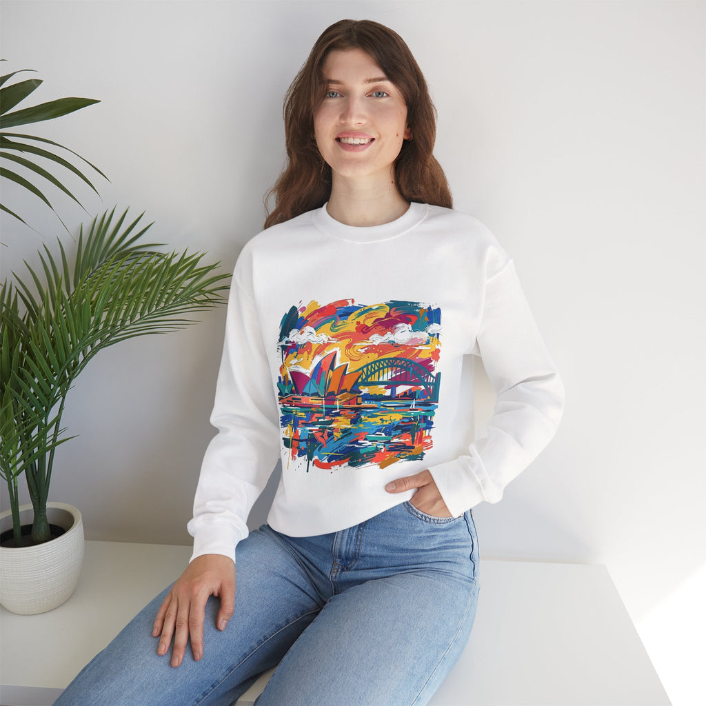 Sydney Harbour Abstract Color Sweatshirt