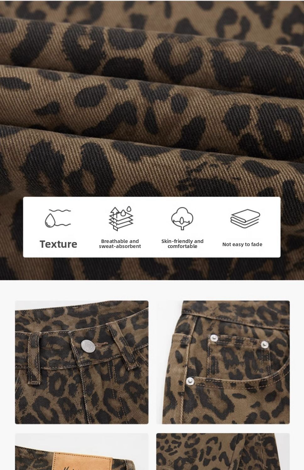 Coffee Brown Leopard Pants