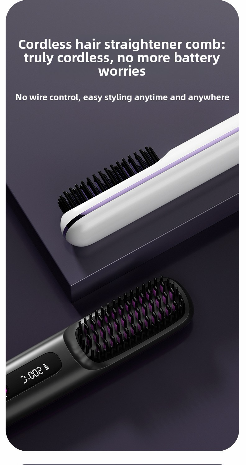 Wireless Ionic Hair Straightener Comb