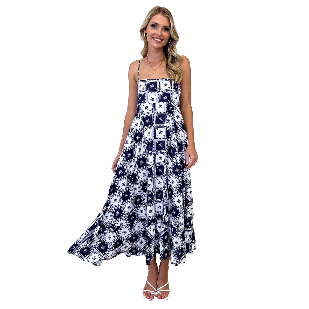 Floral Print Summer Slim Fit Long Dress