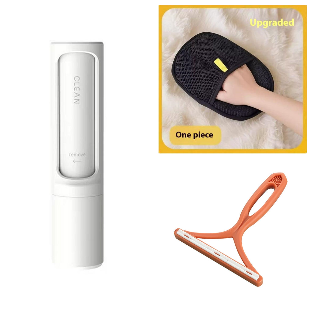 2-1 Reusable Pet Hair Remover Brush Lint Roller Portable