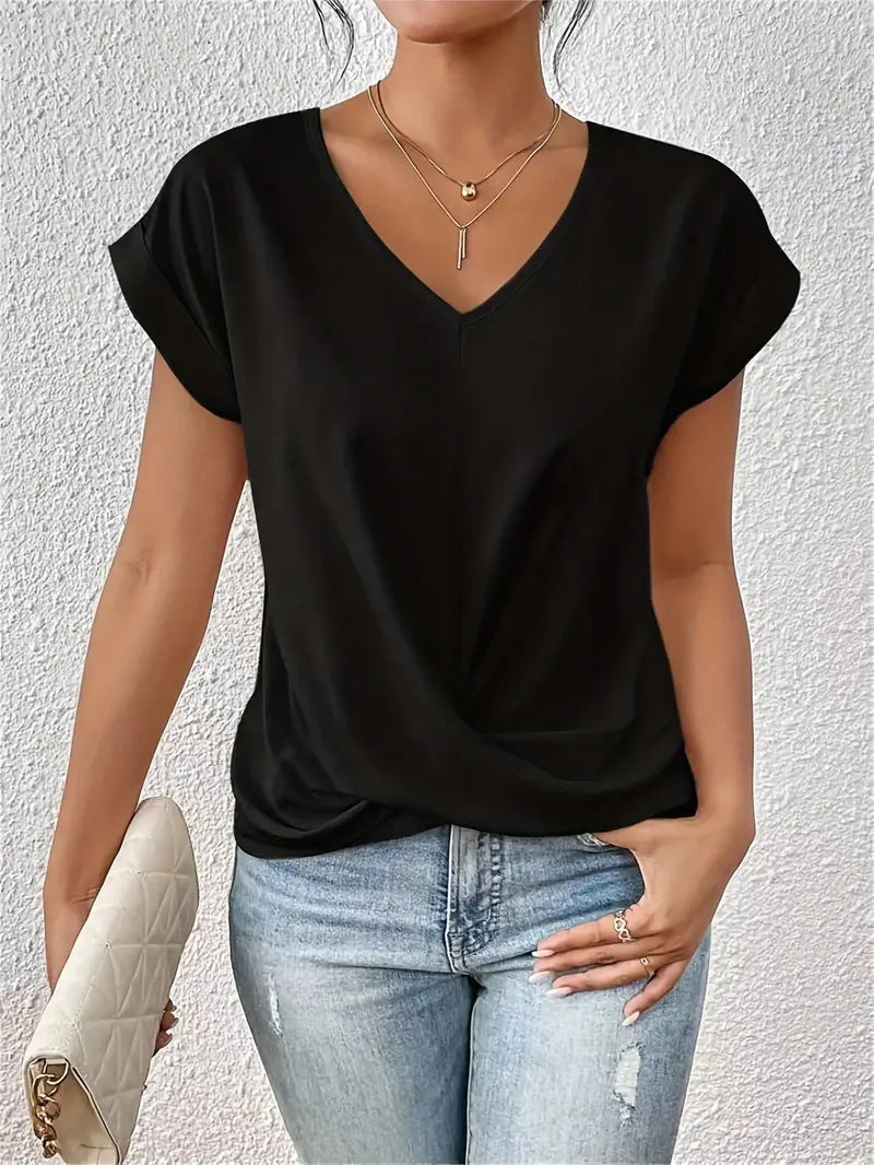 Elegant short-sleeved top