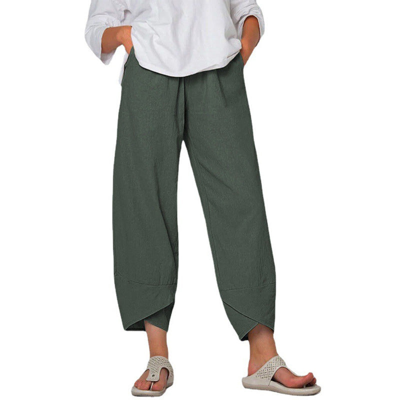 Cotton And Linen Pants For Women