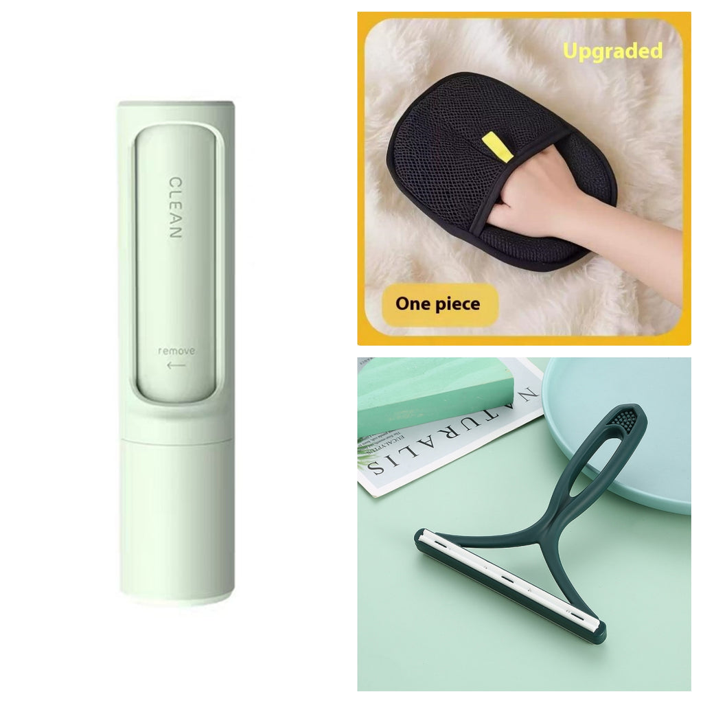 2-1 Reusable Pet Hair Remover Brush Lint Roller Portable