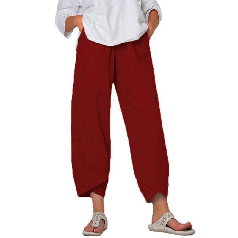 Cotton And Linen Pants For Women