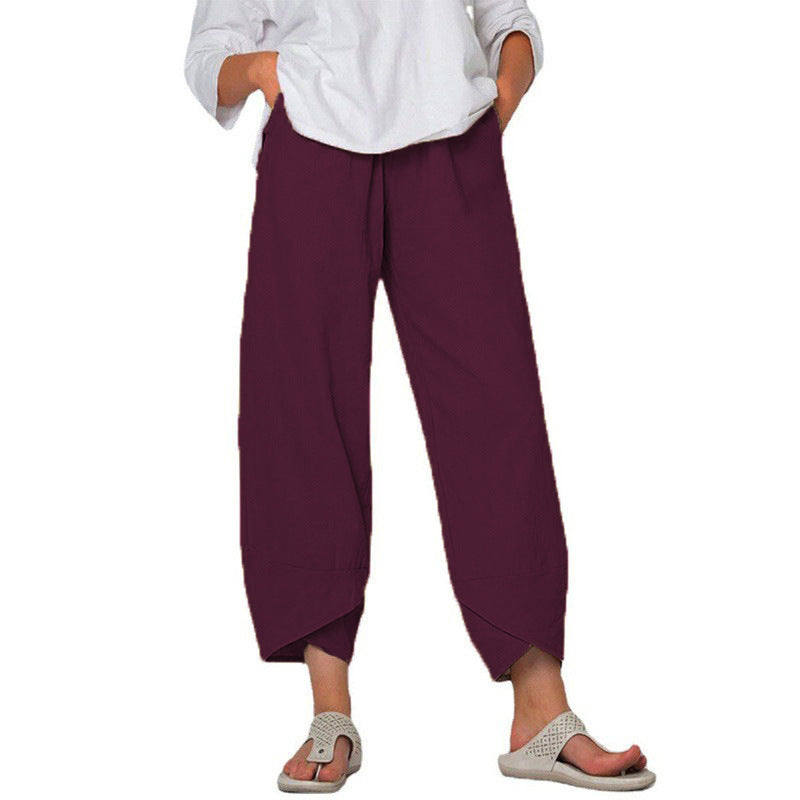 Cotton And Linen Pants For Women